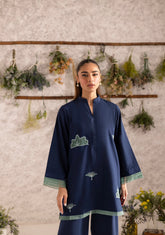 Navy & Turquoise Embroidered Set